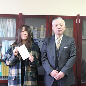 仁愛大学開学20周年記念事業 ロゴマーク決定　表彰式を行いました