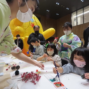 越前市の冬イベントでミニツリーづくりワークショップを行いました