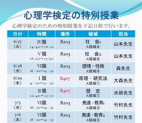 心理学検定対策講座が始まりました。