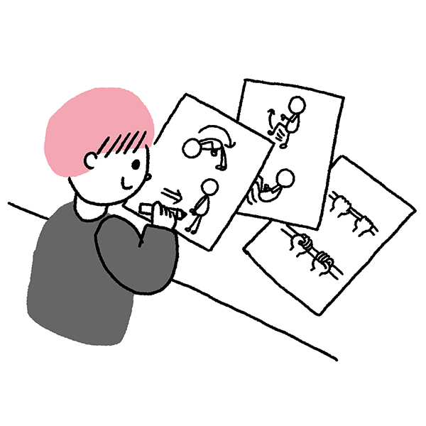 図に描いて説明する イメージイラスト